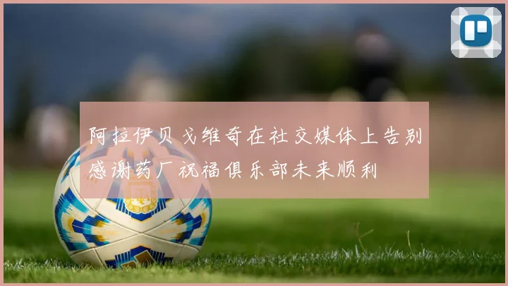 阿拉伊贝戈维奇在社交媒体上告别感谢药厂祝福俱乐部未来顺利